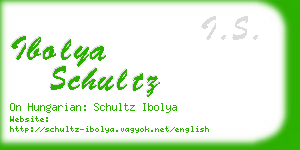 ibolya schultz business card